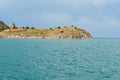 Akdamar Island with Armenian Cathedral Church of Holy Cross in Van Lake. Turkey Royalty Free Stock Photo