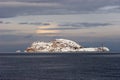 Akdamar Island covered with snow, Van lake, Turkey Royalty Free Stock Photo