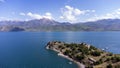 Akdamar Island in Van Lake. The Armenian Cathedral Church of the Holy Cross - Akdamar - Ahtamara - Turkey Royalty Free Stock Photo