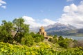 Akdamar Island in Van Lake. The Armenian Cathedral Church of the Holy Cross - Akdamar - Ahtamara - Turkey Royalty Free Stock Photo