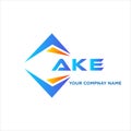 AKE abstract technology logo design on white background. AKE creative initials Royalty Free Stock Photo