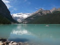 Lake Louise in Banff National Park with Canadian Rocky Mountains Reflection, Alberta, Canada Royalty Free Stock Photo