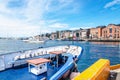 Aker Brygge from ship docked in port Oslo, Norway Royalty Free Stock Photo