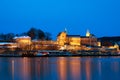 Akershus Fortress at night, Oslo, Norway