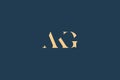 AKG abstract letter logo design Royalty Free Stock Photo