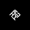 AKG letter logo design on black background. AKG creative initials letter logo concept. AKG letter design Royalty Free Stock Photo