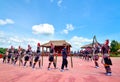 Akha hill tribes on Doi Mae Salong perform local dances during the annual Swinging Swing Festival in Chiang Rai