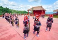 Akha hill tribes on Doi Mae Salong perform local dances during the annual Swinging Swing Festival in Chiang Rai