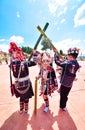 Akha hill tribes on Doi Mae Salong perform local dances during the annual Swinging Swing Festival in Chiang Rai