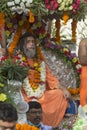 Akhada Cheif in Procession at Kumbh Mela Trambakeshwar,nasik,maharashtra,India