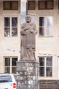 Akhalkalaki, Georgia - May 9, 2017. Statue on main square in front of library Royalty Free Stock Photo