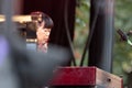 Akiko Tsuruga, organ player with Lou Donaldson at the Charlie Parker Jazz Festival in Manhattan, 2017