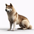 Akita breed dog isolated on a clean white background Royalty Free Stock Photo