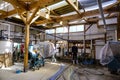 Inside of Sake wine factory in Akita, Japan