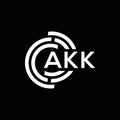 AKK letter logo design on black background. AKK creative initials letter logo concept. AKK letter design Royalty Free Stock Photo