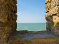 Ruins of the citadel of the Bilhorod-Dnistrovskyi fortress Royalty Free Stock Photo