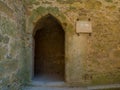 Walled arch in defending wall of Bilhorod Dnistrovskyi castle Royalty Free Stock Photo