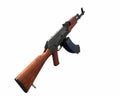 Akm assault rifle 3d illustration Royalty Free Stock Photo