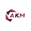 AKM creative minimalist letter logo. AKM unique vector initials alphabet letter logo design Royalty Free Stock Photo