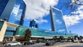 AKMERKEZ shopping mall during Christmas. Lots of people walking around going to stores, buying things and consuming food and bever Royalty Free Stock Photo