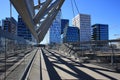 Akrobaten pedestrian bridge in Oslo, Norway Royalty Free Stock Photo