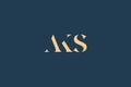 AKS abstract letter logo design Royalty Free Stock Photo