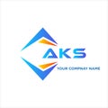 AKS abstract technology logo design on white background. AKS creative initials Royalty Free Stock Photo