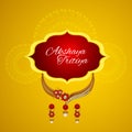 Akshay tritiya celebration sale promotion background with gold necklace Royalty Free Stock Photo