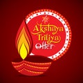 Akshaya tritiya festival offer template Royalty Free Stock Photo
