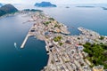 Aksla at the city of Alesund tilt shift lens, Norway