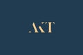AKT abstract letter logo design Royalty Free Stock Photo