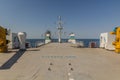 AKTAU, KAZAKHSTAN - JUNE 4, 2018: Deck of Professor Gul ferry at the Caspian S