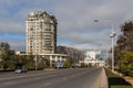 Residential complex Khazar Palace in the ?14th microdistrict of Aktau. Streets of Aktau