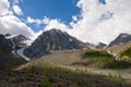 Aktru glacier and river Royalty Free Stock Photo