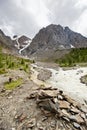 Aktru glacier River. Altai Mountains Royalty Free Stock Photo