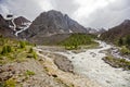 Aktru glacier River. Altai Mountains Royalty Free Stock Photo