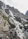 Aktru waterfall, Altai mountains landscape. Royalty Free Stock Photo