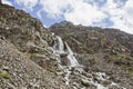 Aktru waterfall, Altai mountains landscape Royalty Free Stock Photo