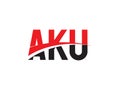 AKU Letter Initial Logo Design Vector Illustration Royalty Free Stock Photo