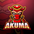 Akuma mascot esport logo design Royalty Free Stock Photo