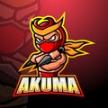 Akuma mascot esport logo design Royalty Free Stock Photo