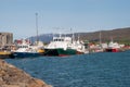 Whale safari boats in port of Akureyri