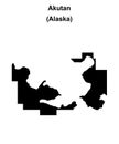 Akutan outline map Royalty Free Stock Photo