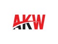 AKW Letter Initial Logo Design Vector Illustration Royalty Free Stock Photo