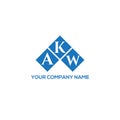 AKW letter logo design on WHITE background. AKW creative initials letter logo concept. AKW letter design.AKW letter logo design on Royalty Free Stock Photo