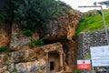 AKYAKA, MUGLA, TURKEY: Ancient Lycian tombs carved into the rock in the village of Akyaka.