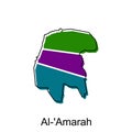 Al Amarah City of Iraq map vector illustration design template on white background Royalty Free Stock Photo