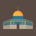 Al-Aqsa Mosque in Jerusalem, Israel. Dome of the rock. Religios architecture.