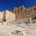 Al-Aqsa Mosque & Staircase Hulda Gates Royalty Free Stock Photo