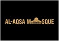 Al Aqsa Mosque typography with the Mosque icon. Al Aqsa Mosque Lettering Royalty Free Stock Photo